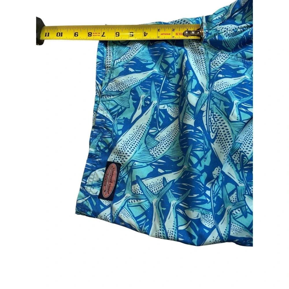 Vineyard Vines Men's Trunks Shorts Swim Size XL Chappy Fish Lined Elastic‎ Waist
